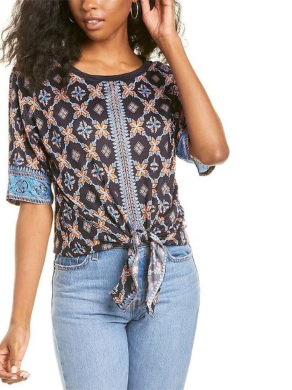 Sandro Lamaar Tie-Front Top